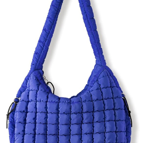 Women Puffer Tote Nylon Large Capacity Quilted Carryall Bag Gift - Picture 1 of 7